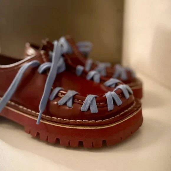 Camper Lab Eki Burgundy Formal Shoes Loafers - Picture 5 of 6